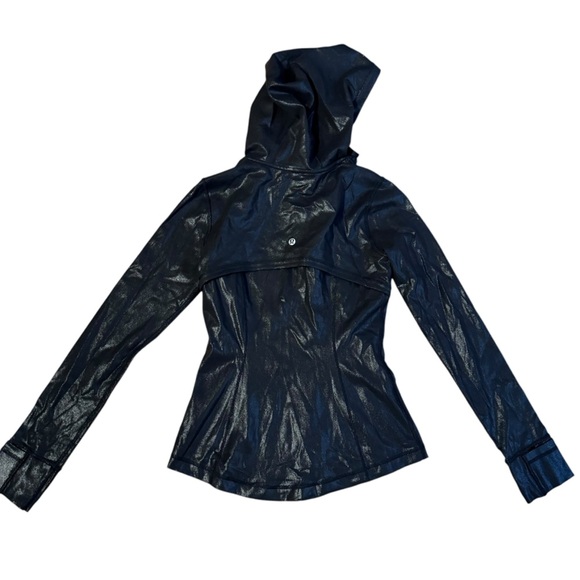 Lululemon Hooded Define Jacket Shine Size 6 Radiate Foil Black Size 6 - Picture 3 of 5